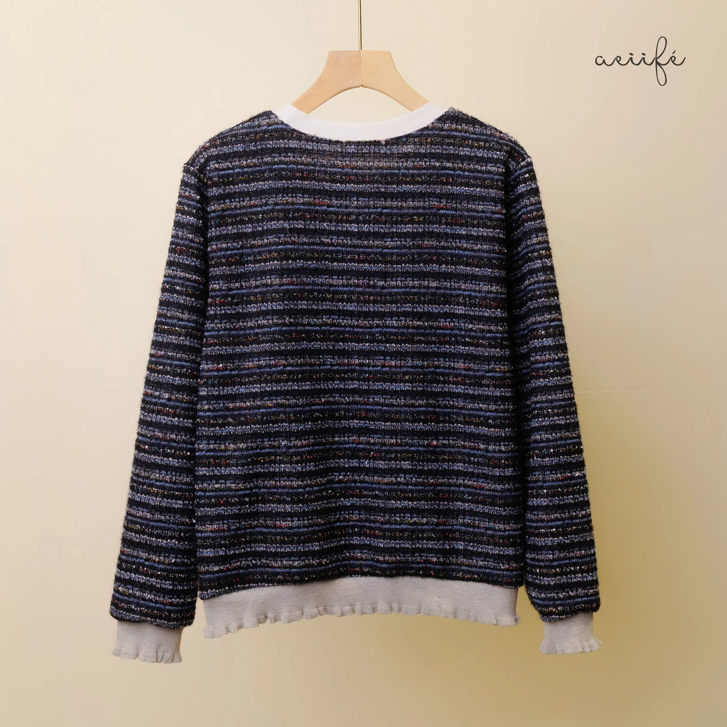 柔軟色彩混織質料上衣