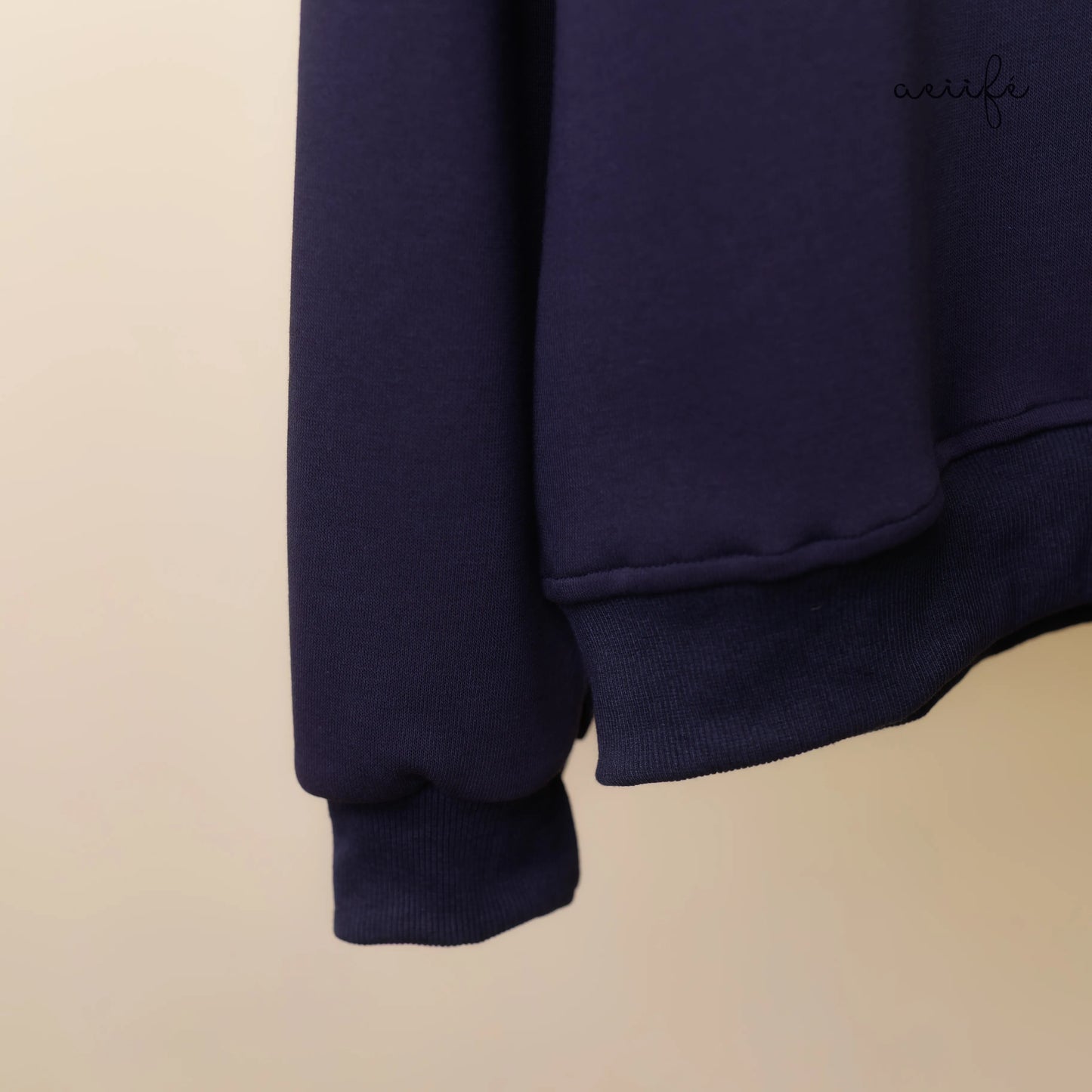 植絨花朵圖案棉質衛衣