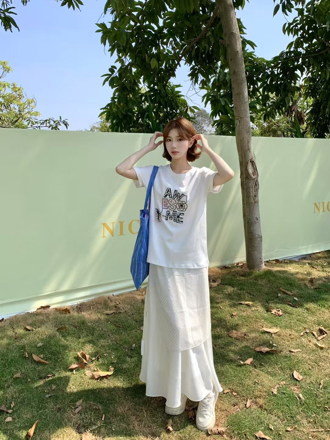 初夏的感覺 | 質感文字圖案棉質上衣