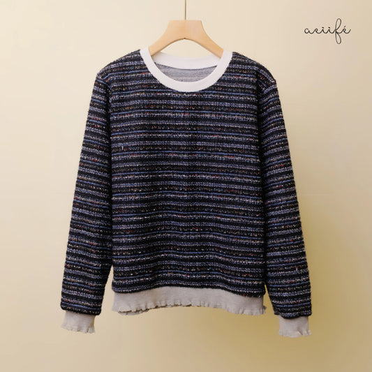 色彩混織質料上衣