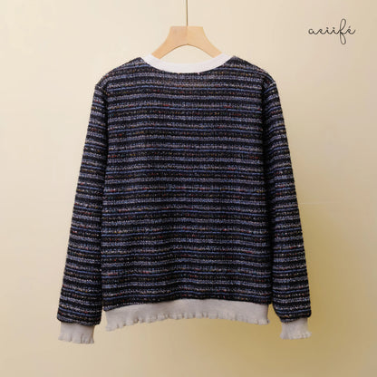 柔軟色彩混織質料上衣