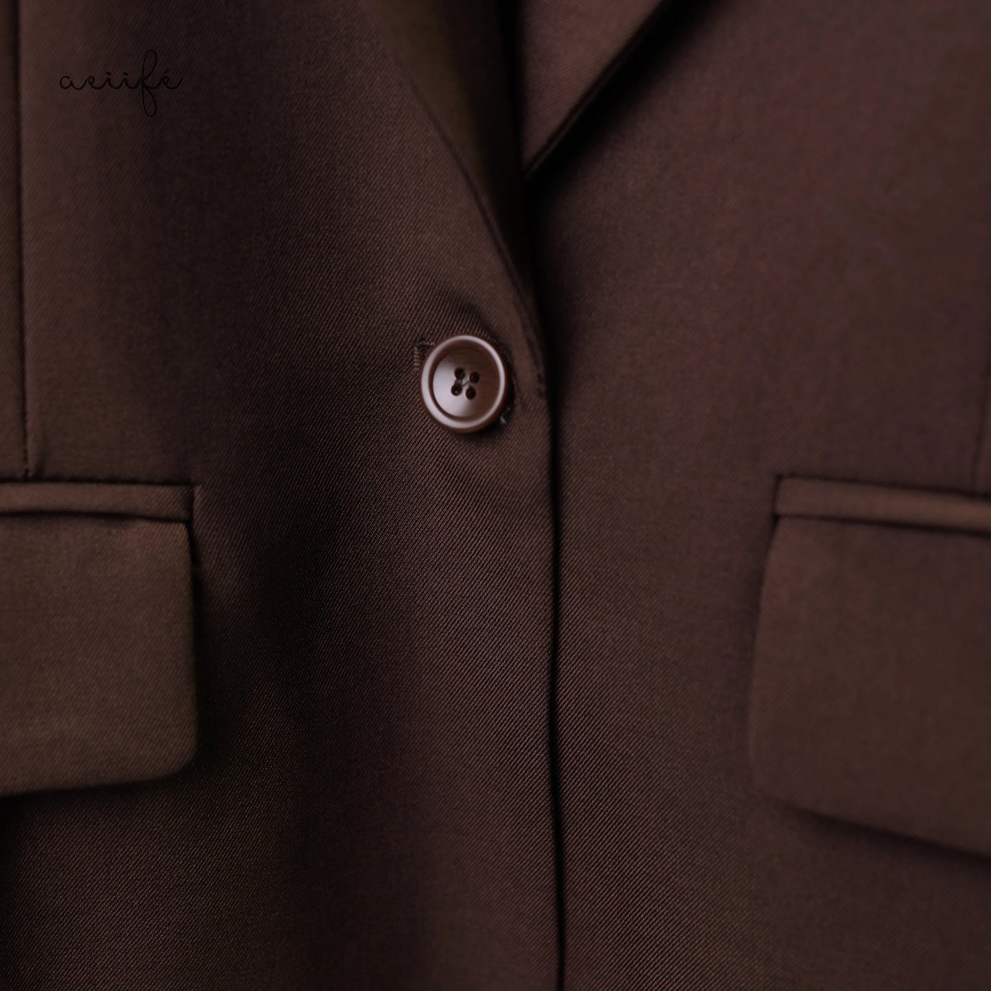 經典混紡可摺袖西裝外套