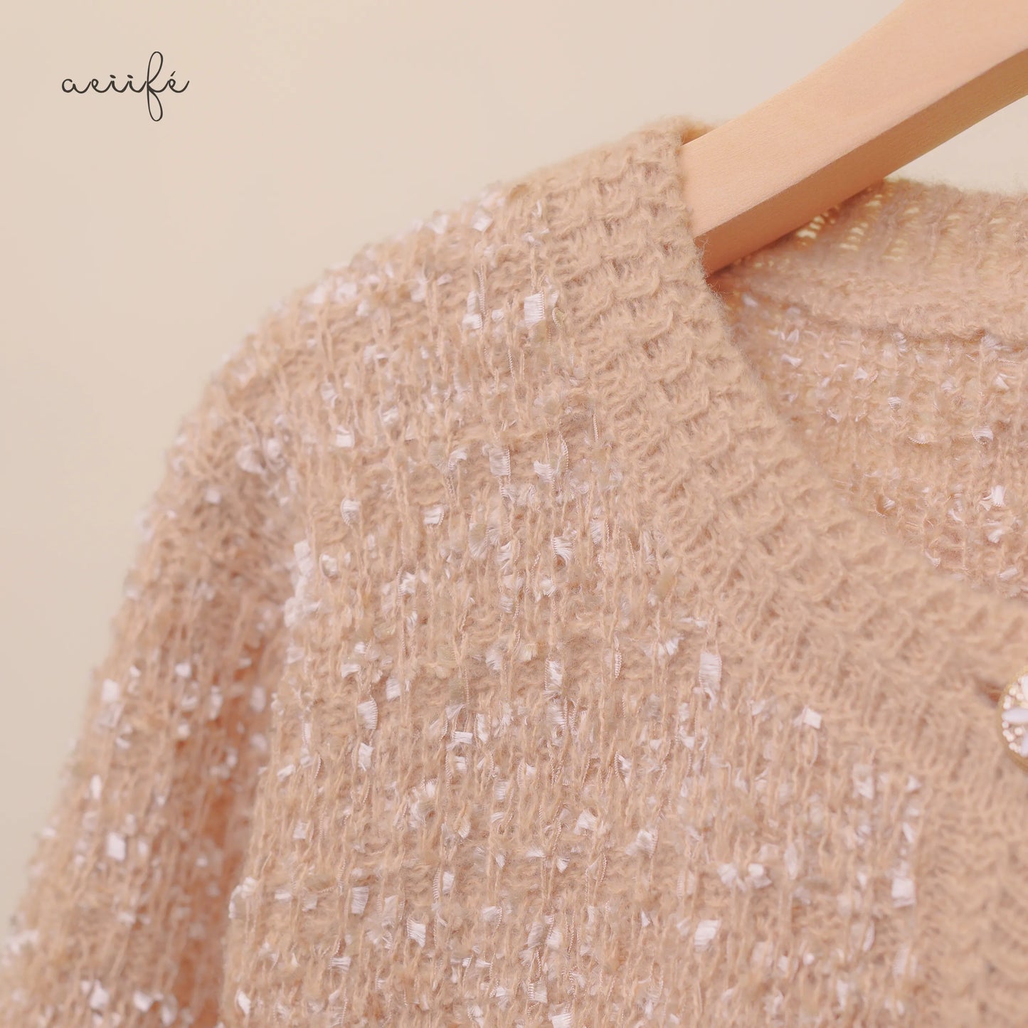 質感金屬鈕扣針織外套