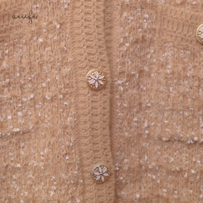 質感金屬鈕扣針織外套