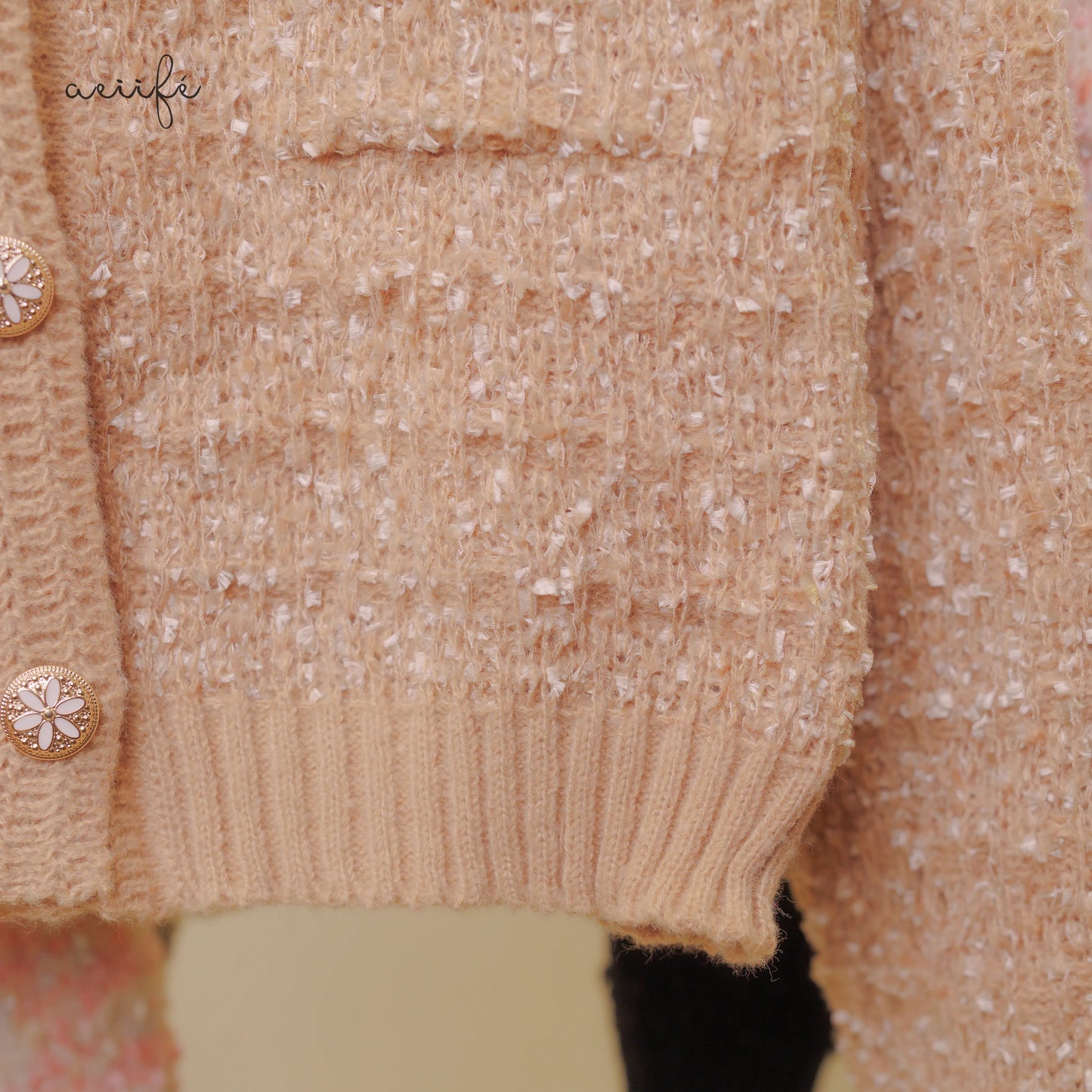 質感金屬鈕扣針織外套