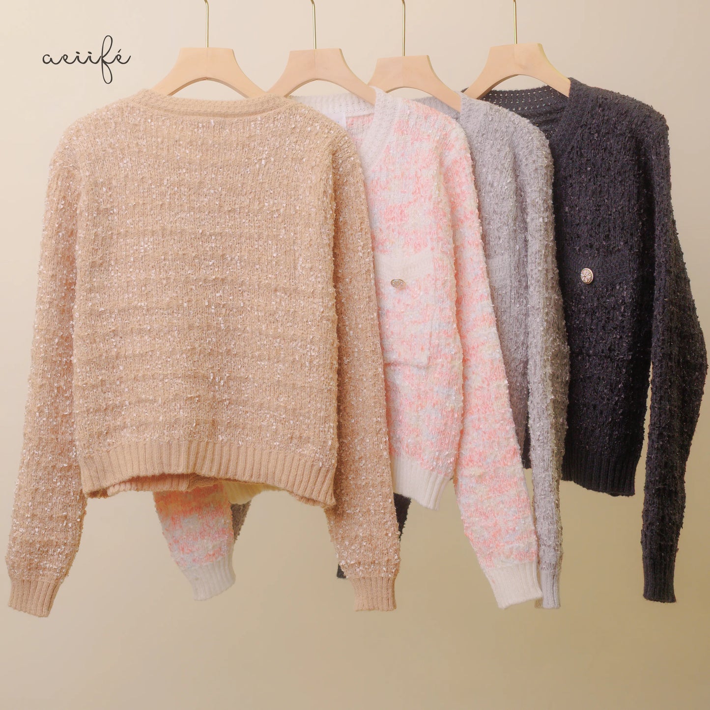 質感金屬鈕扣針織外套