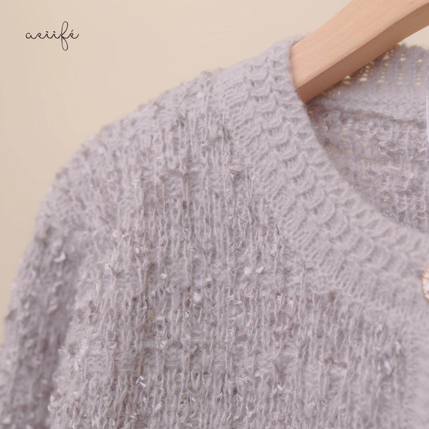 質感金屬鈕扣針織外套