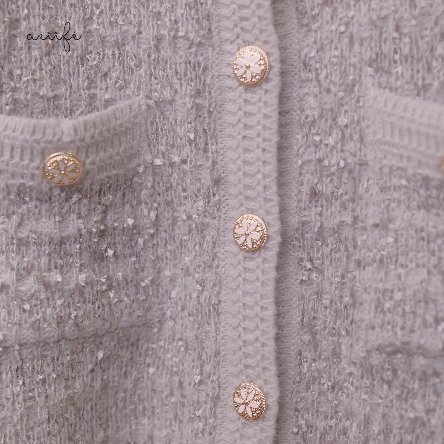 質感金屬鈕扣針織外套