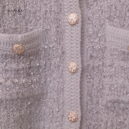 質感金屬鈕扣針織外套