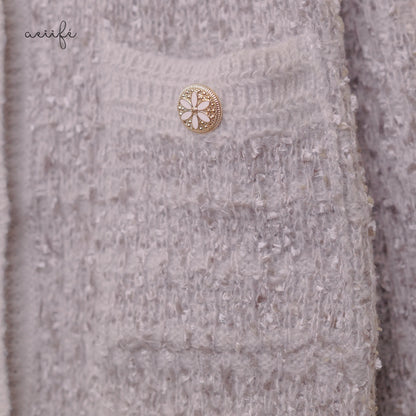 質感金屬鈕扣針織外套