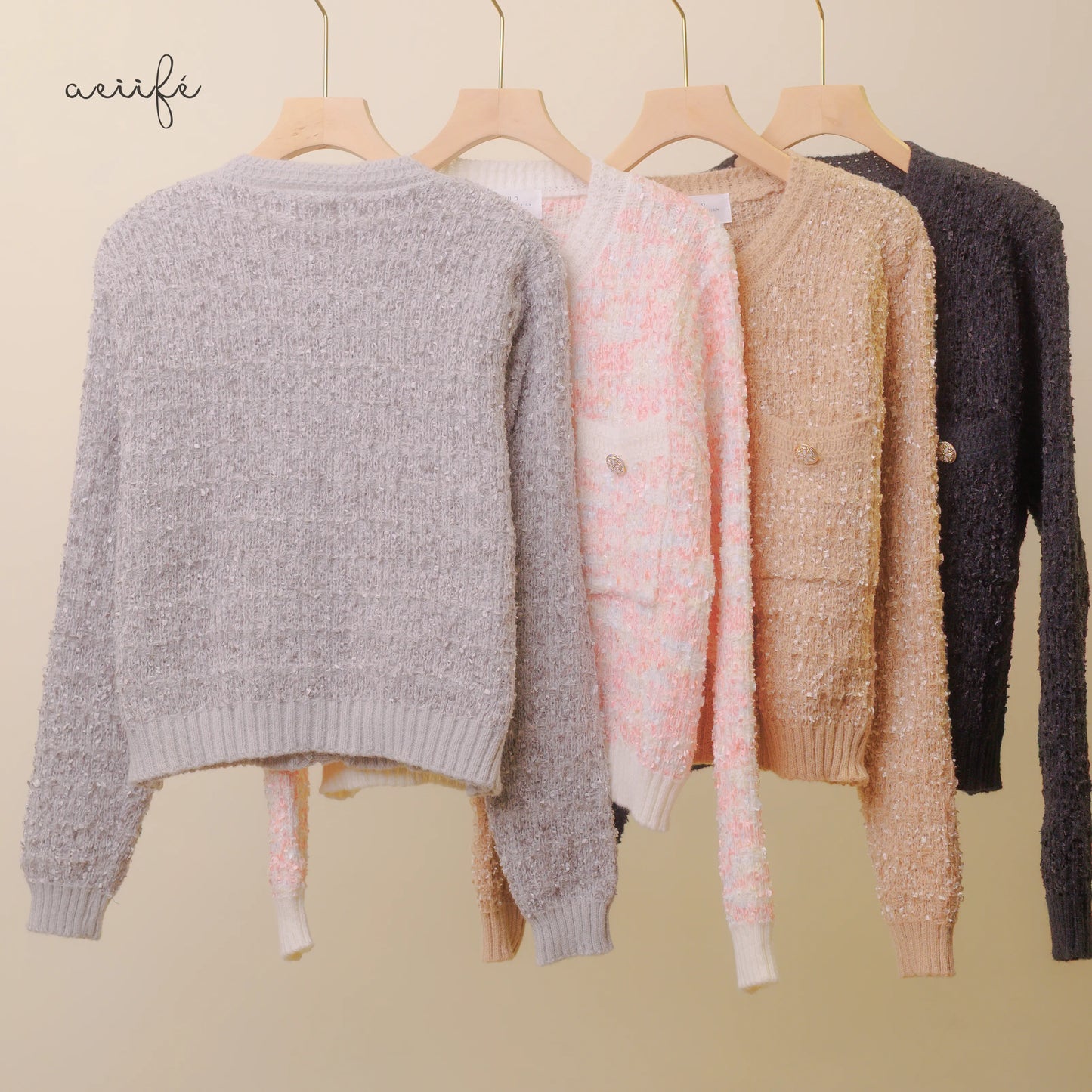 質感金屬鈕扣針織外套