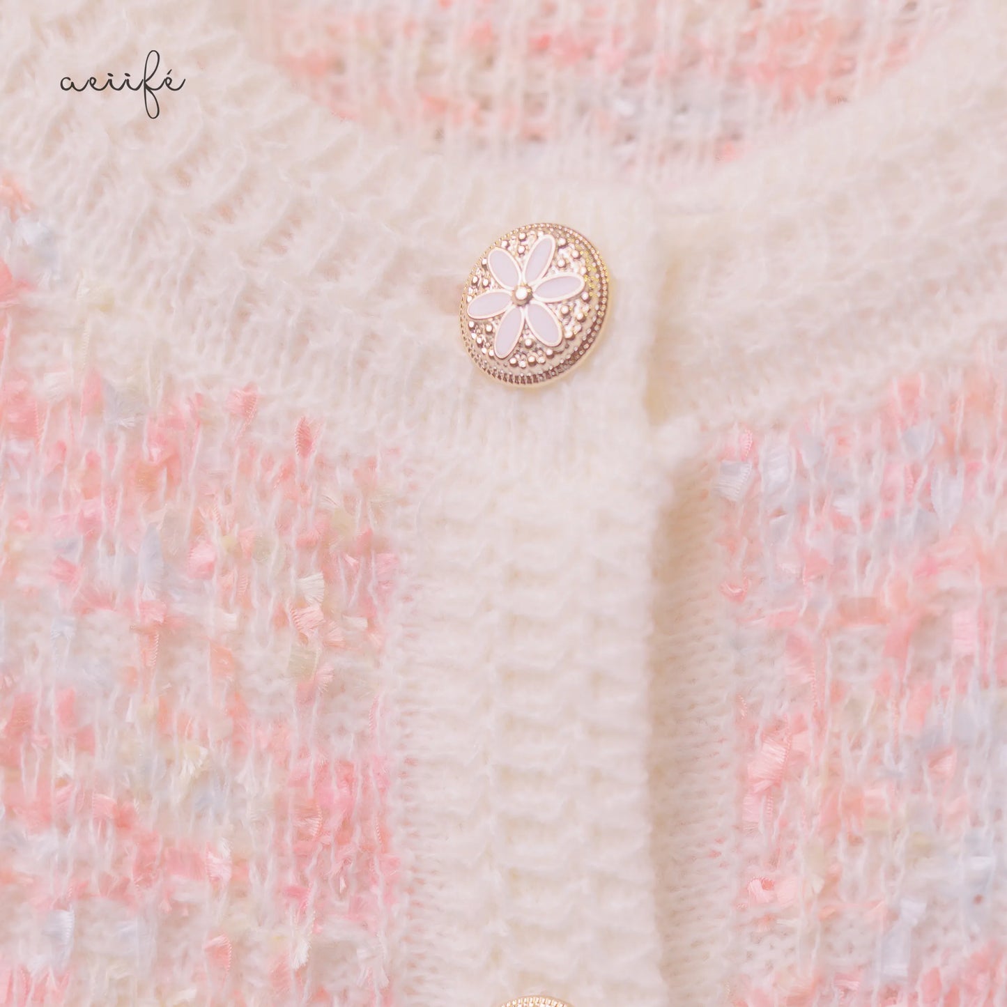 質感金屬鈕扣針織外套