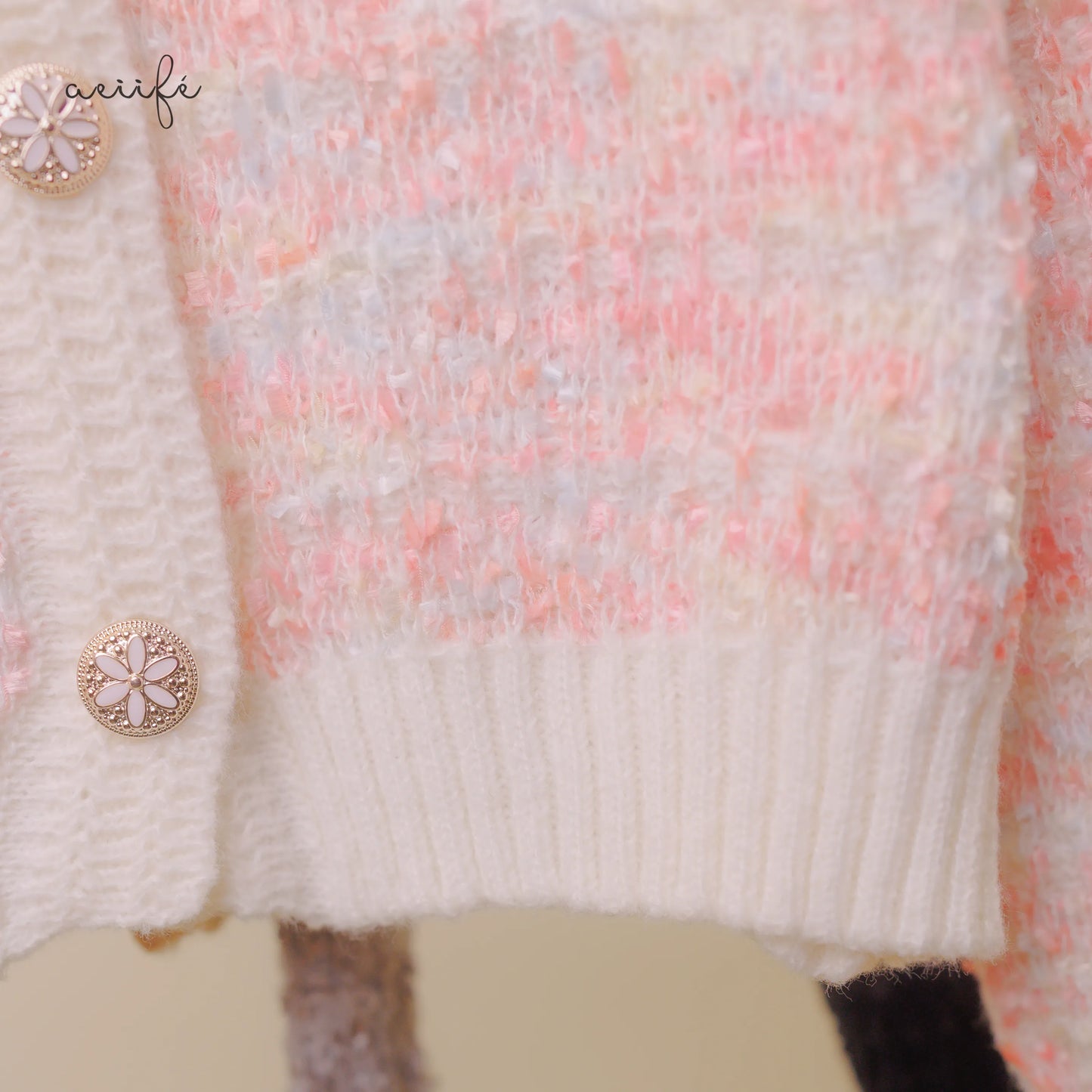 質感金屬鈕扣針織外套