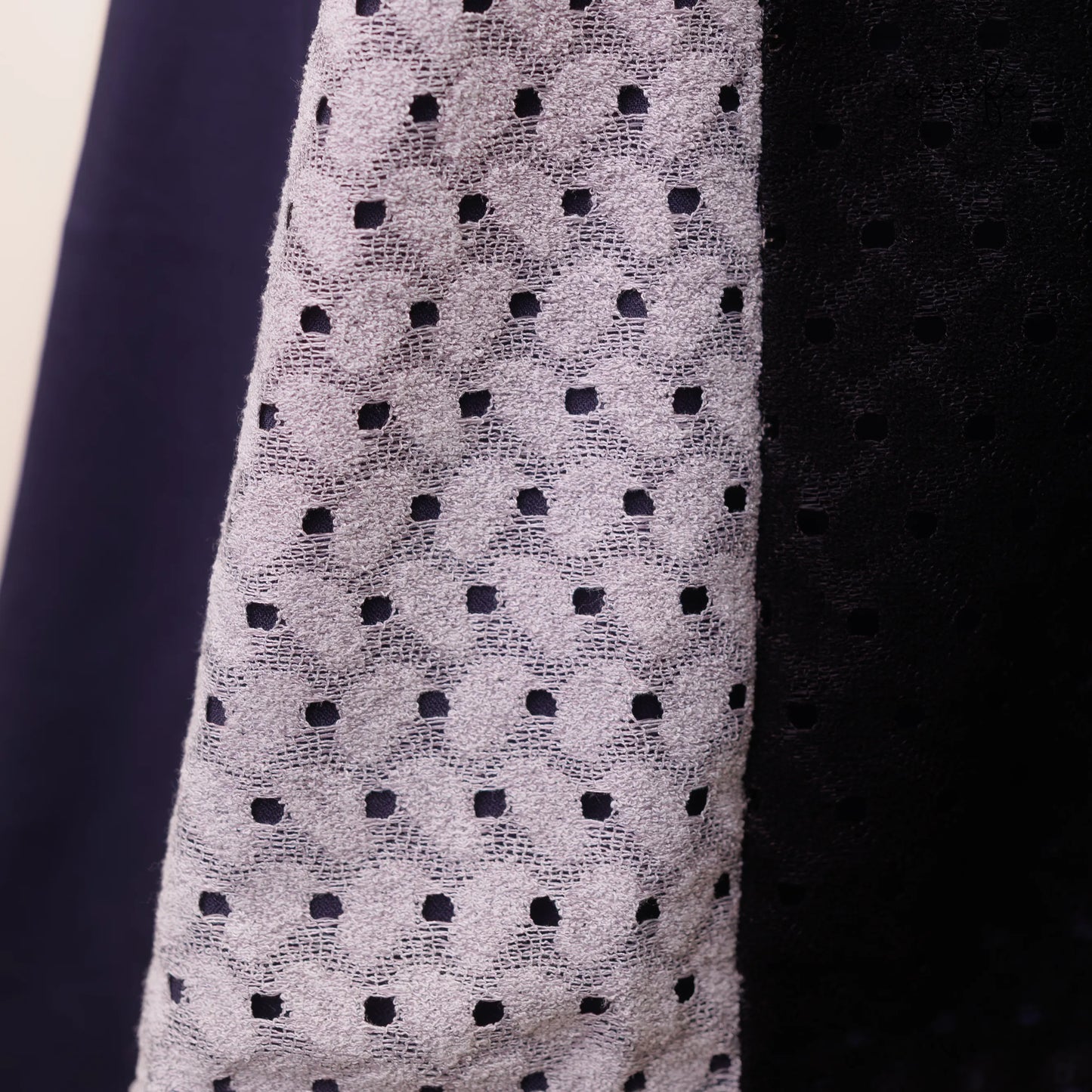 多重編織紋理質料拼接棉質上衣