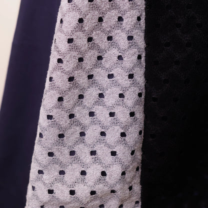 多重編織紋理質料拼接棉質上衣