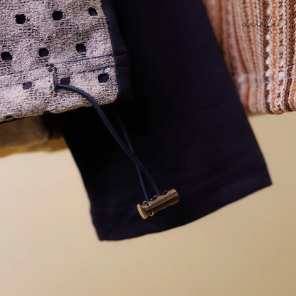 多重編織紋理質料拼接棉質上衣