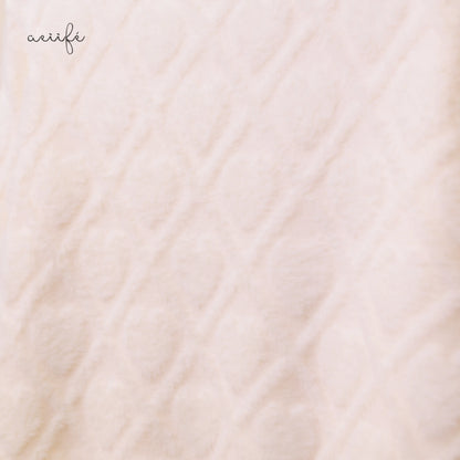 線條菱格絨感針織上衣