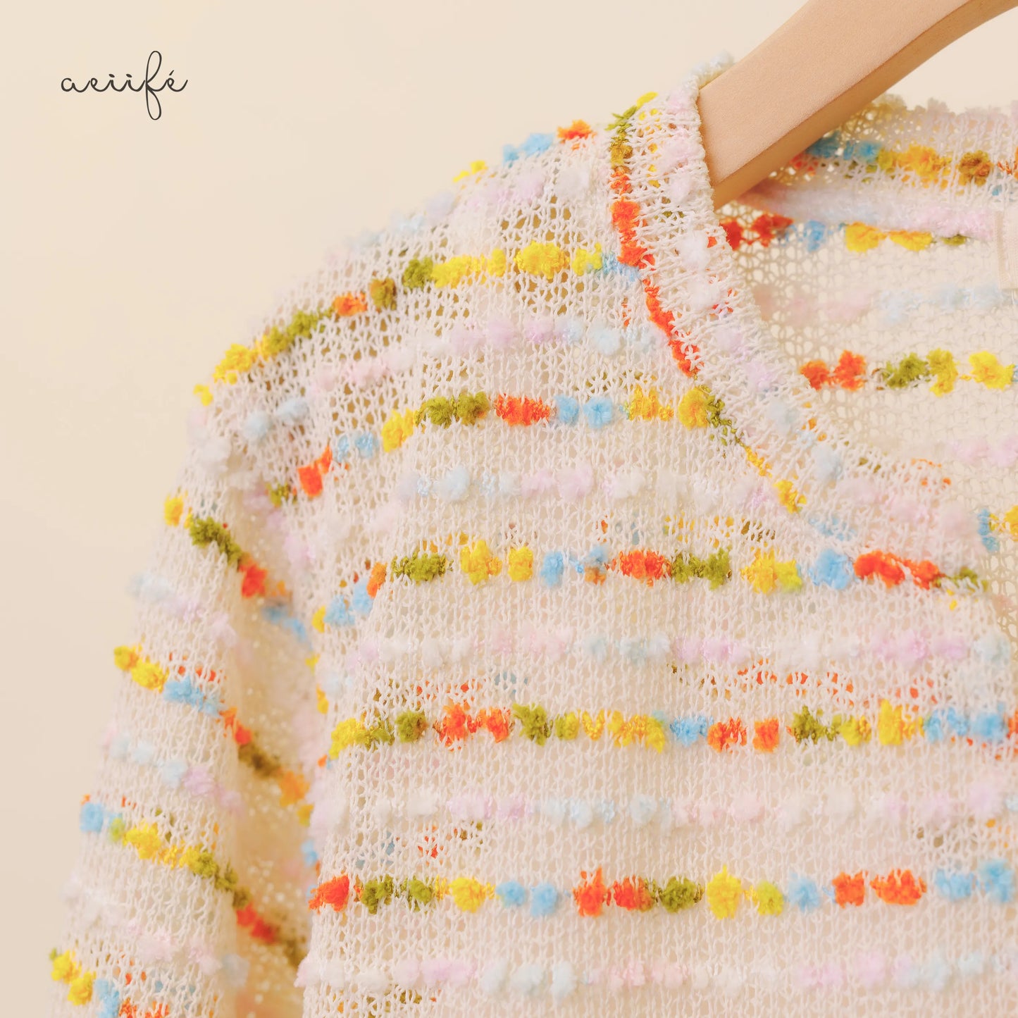 精緻彩色編織上衣套裝