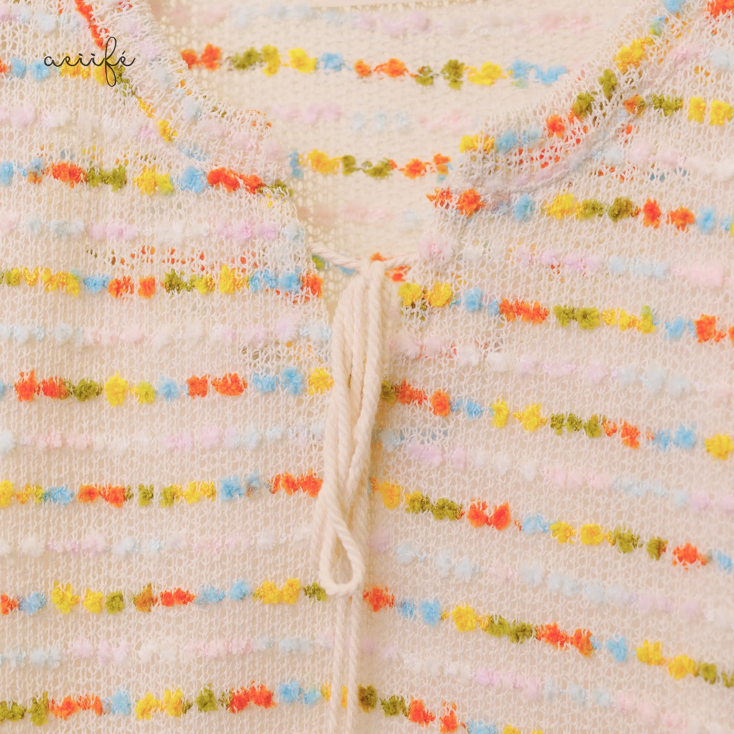 精緻彩色編織上衣套裝