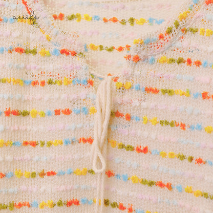 精緻彩色編織上衣套裝