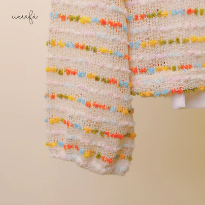 精緻彩色編織上衣套裝