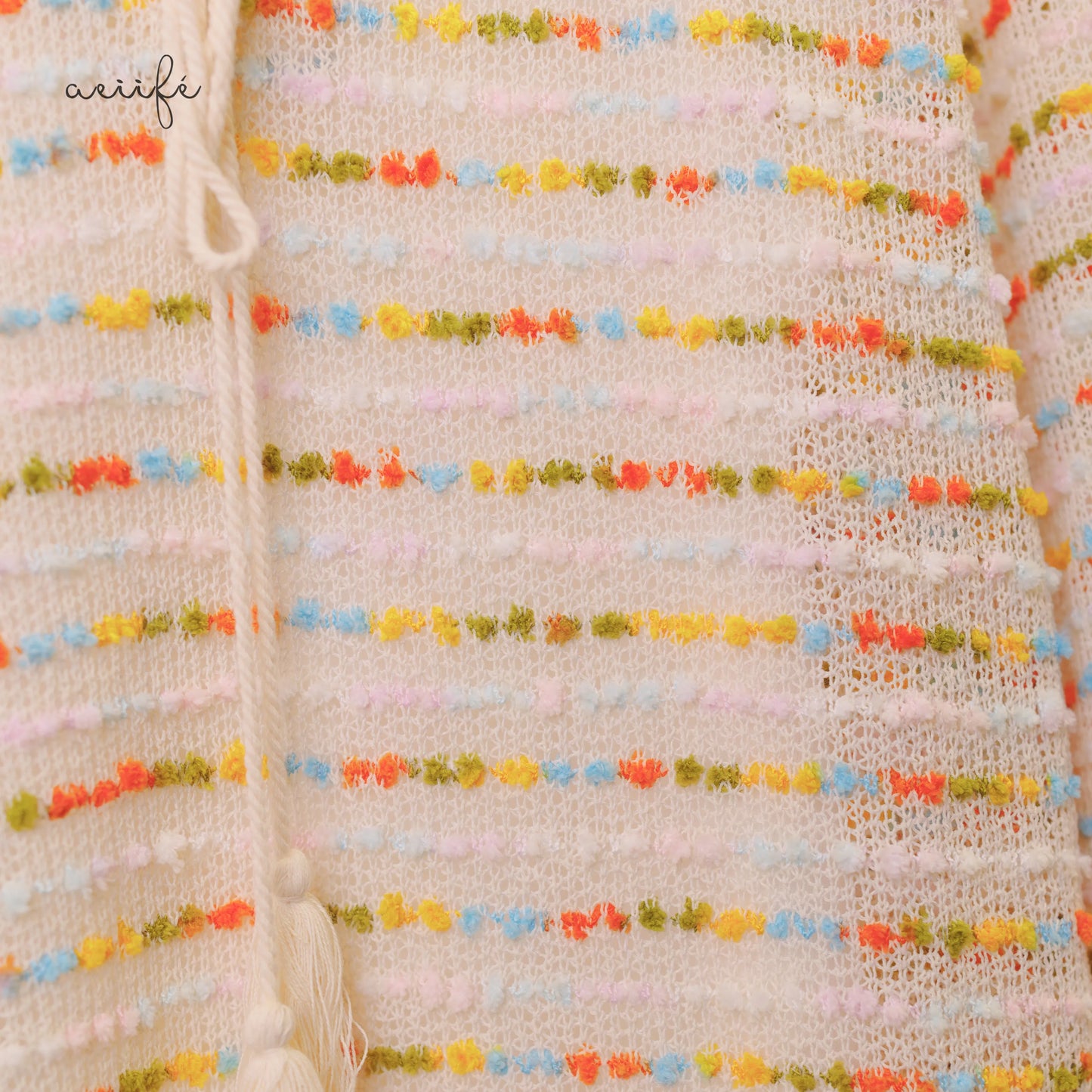 精緻彩色編織上衣套裝