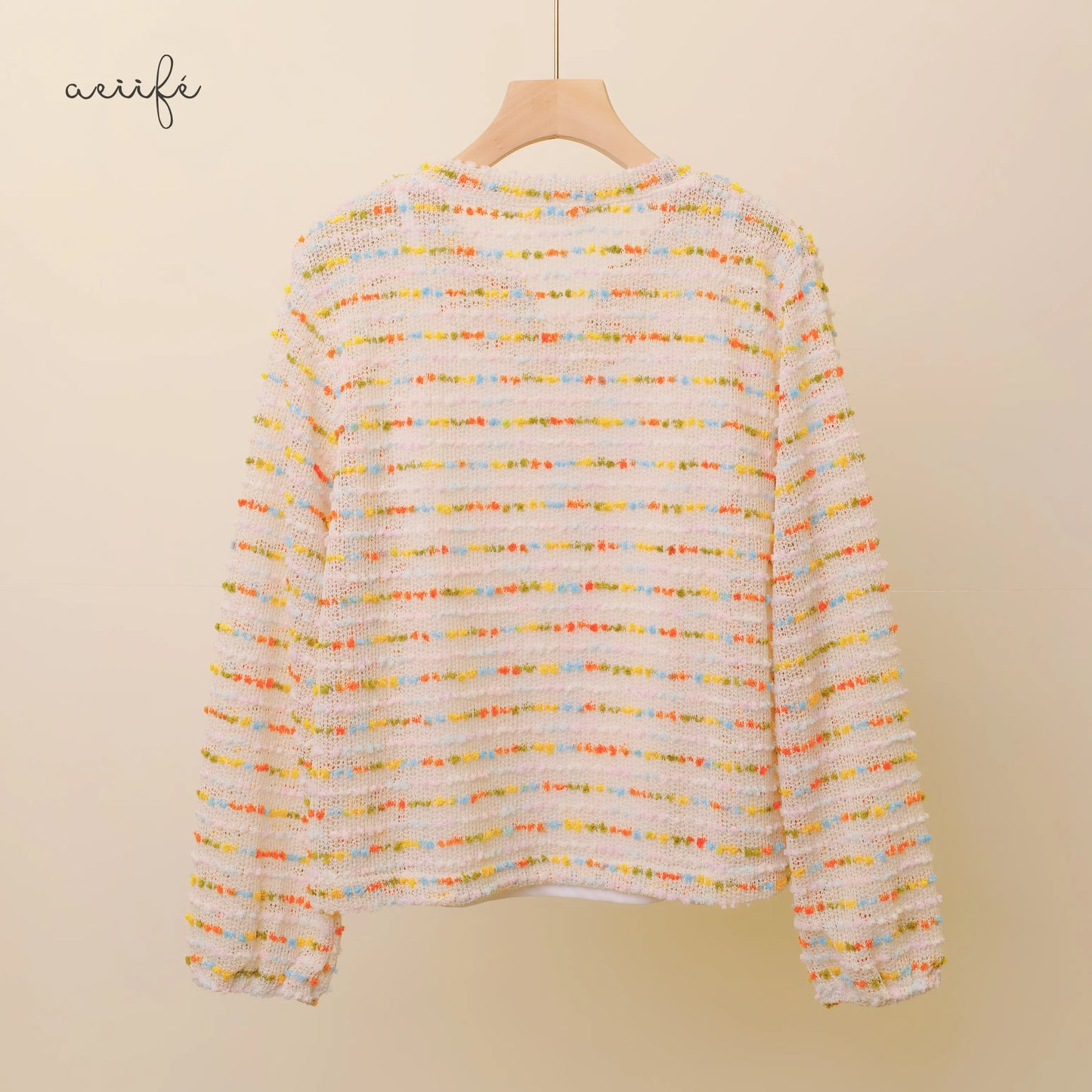 精緻彩色編織上衣套裝