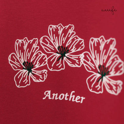 植絨花朵圖案棉質衛衣