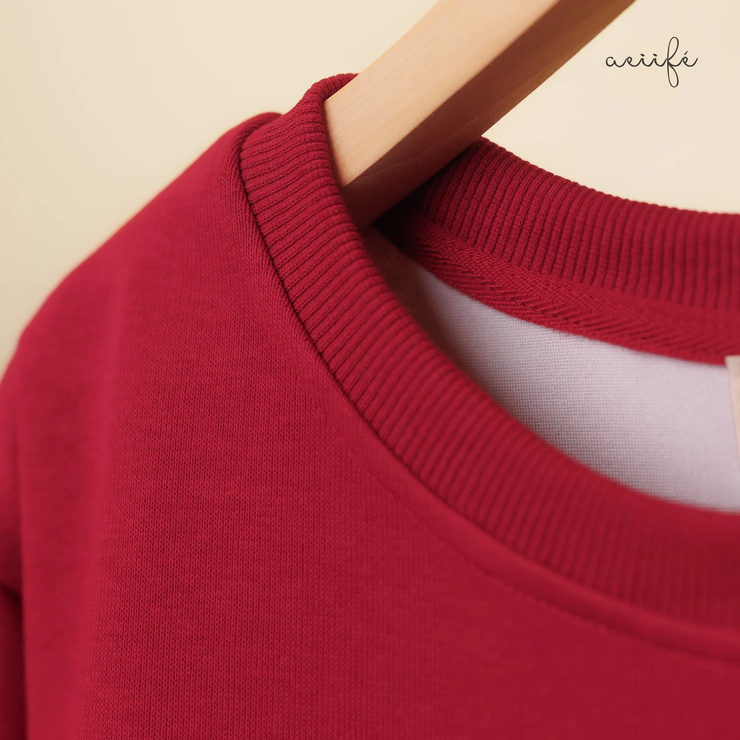 植絨花朵圖案棉質衛衣