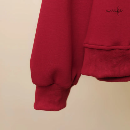 植絨花朵圖案棉質衛衣