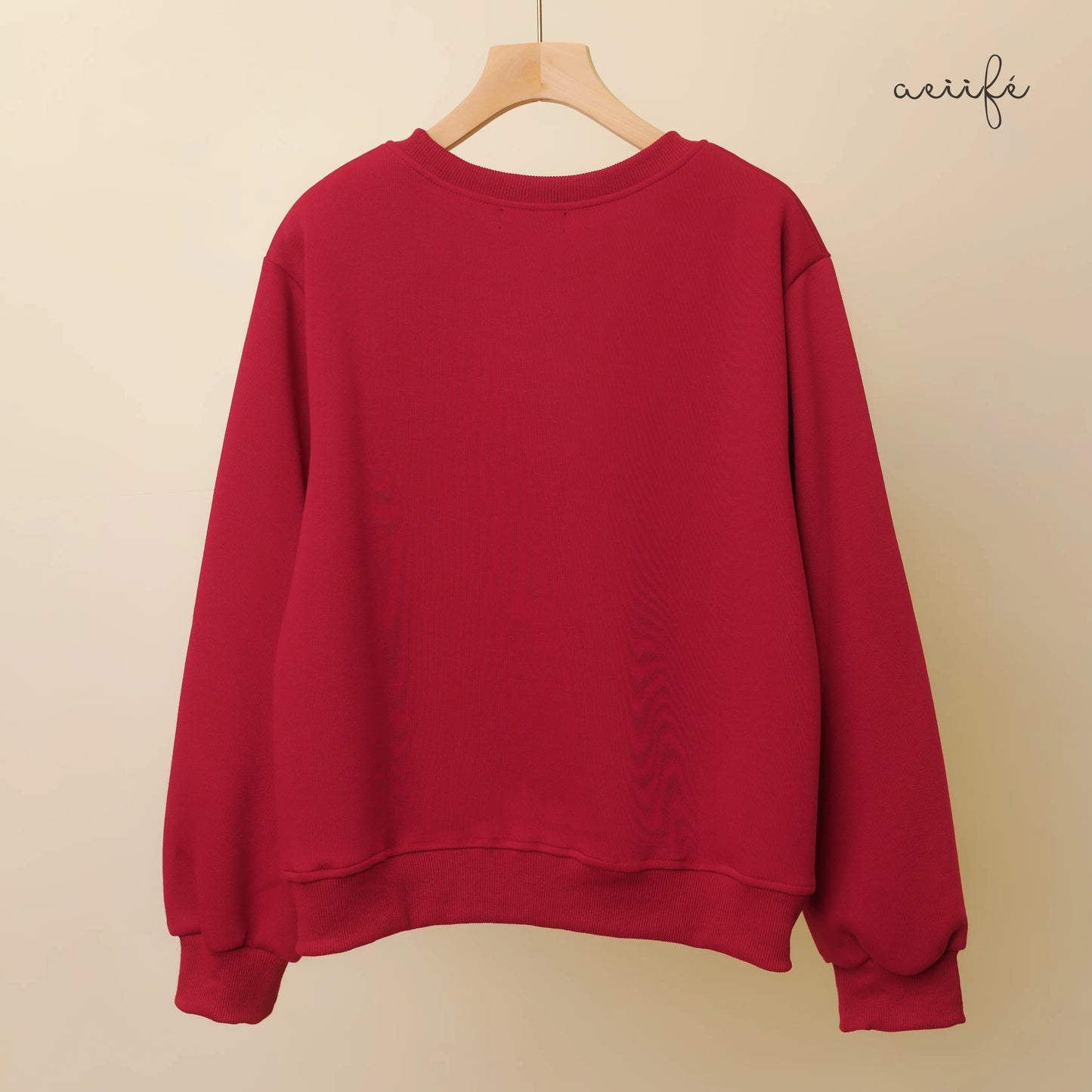 植絨花朵圖案棉質衛衣