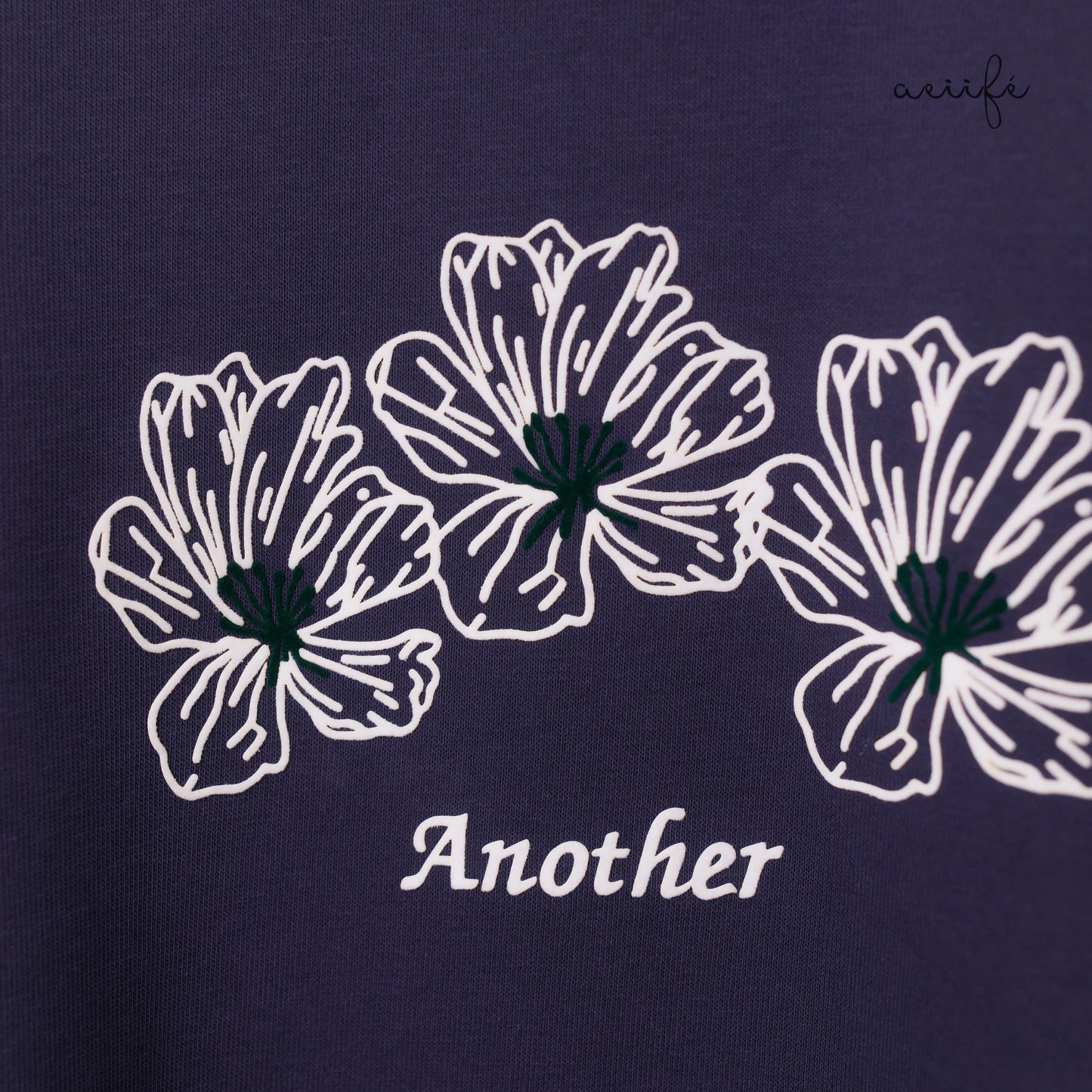 植絨花朵圖案棉質衛衣