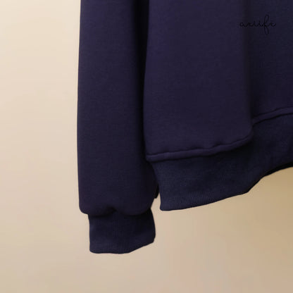 植絨花朵圖案棉質衛衣