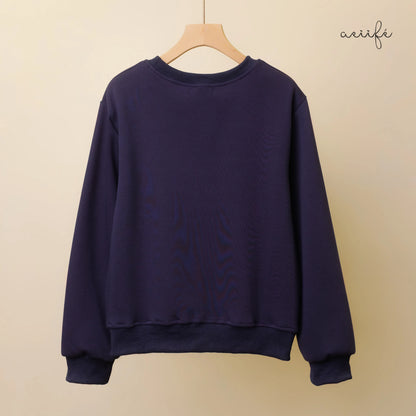 植絨花朵圖案棉質衛衣